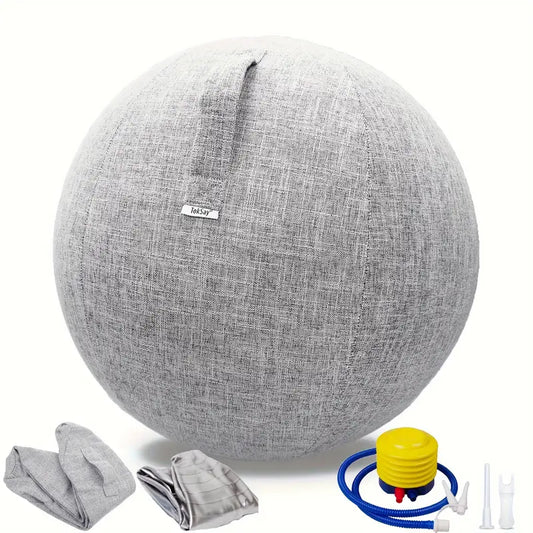 25.59inch Exercise Ball Chair With Fabric Cover